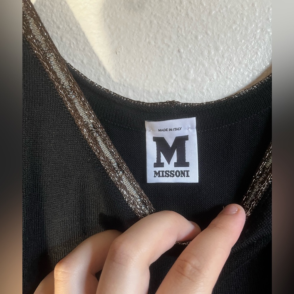 Missoni Wool Blend Tank and Cardigan Set With Metallic Striping Detailing 46/XL - Picture 6 of 11